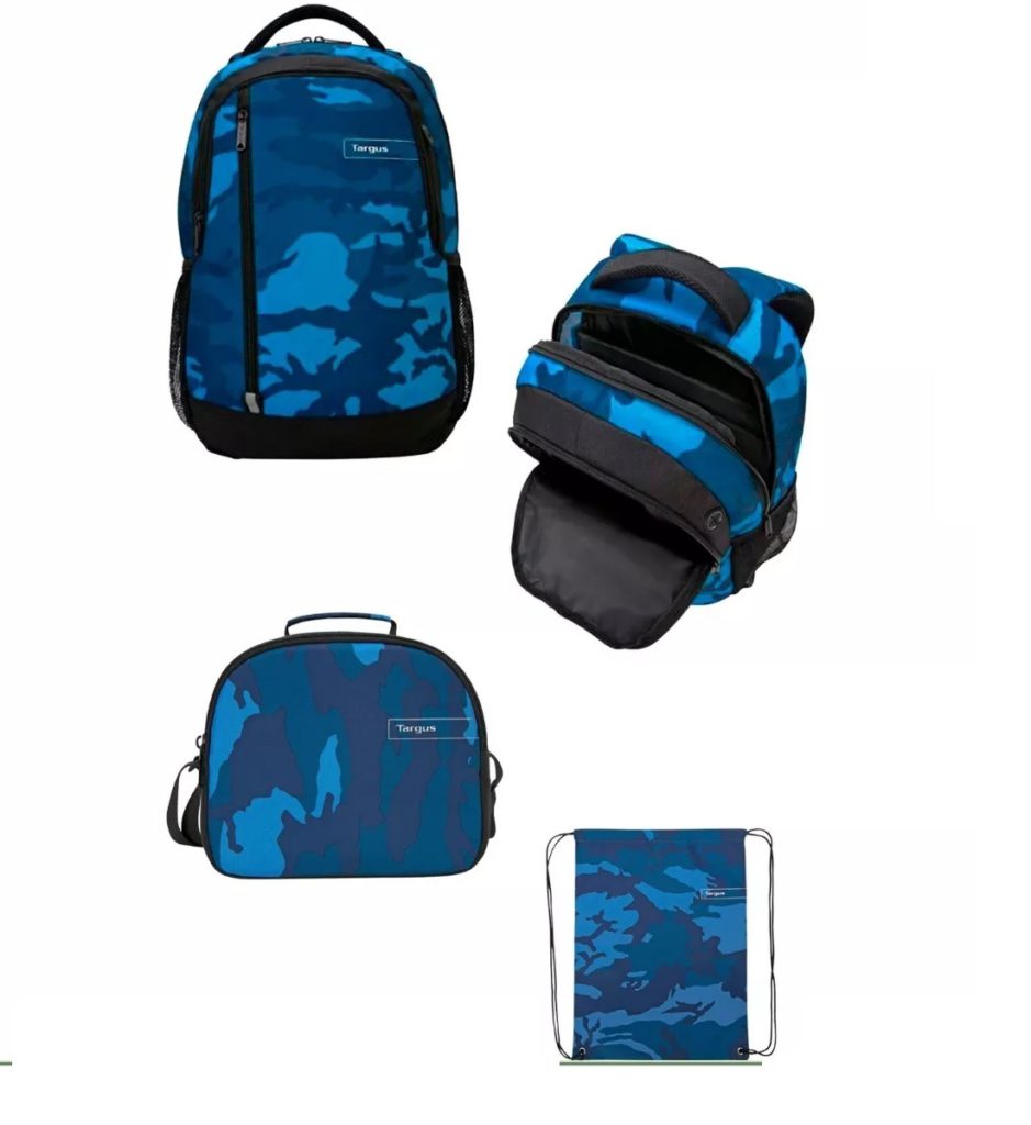 Bundle Targus Camuflado Azul Mochila Estuche Lonchera Morral