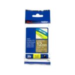 Cinta BROTHER ROTULADORAS BLANCO/DORADO 12MM P/ PT