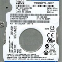 HD 320 GB P/NOTEBOOK WD S-ATA 5400 8M 7MM