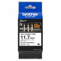 Cinta P/ROTU TERMOC BROTHER 11.7MM BLANCO/NEGRO