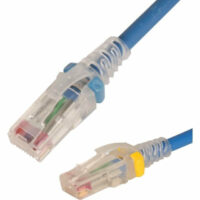Patch Cord MC6 Modular Cat6 UTP, CM/LS0H, 5ft, Color Azul, Diámetro Reducido (28AWG)