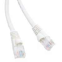 Copper, Patch Cord, RJ45, RJ45, Category 6, UTP, T568A/B, Stranded, LSOH-1, White Cable, White Boot, 3 Meter, 24 AWG