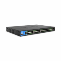 Switch Linksys LGS352MPC Gigabit PoE+ gestionado de 48 puertos con 4 enlaces ascendentes SFP+ de 10G 740W compatible con TAA