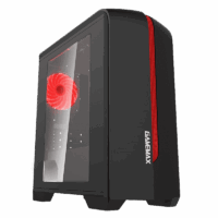GAB GAMEMAX H601 BR (BLACK/ RED) 1* FAN RED M-ATX GAMEMAX