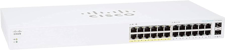 Switch 24P Cisco CBS110-24PP Parcial PoE 2x1G Rack