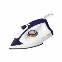 PLANCHA SECA PEABODY PE-PS20 - 1300W BASE ANTIADHERENTE REGULACION DE TEMP BLANCA Y AZUL