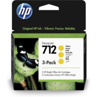 HP 712 Pack x3 Yellow Ink Cartridge 29ml (2883)