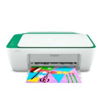 Impresora HP 2375 Deskjet Ink Advantage, color multifunción blanca y verde