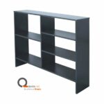 BIBLIOTECA 1851 SUPERIOR 91x116x24 NEGRO/CEDRO