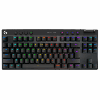 Teclado Mecánico Logitech G Pro X TKL (Switch GX Brown Tactile, LIGHTSPEED, Inglés, Negro)