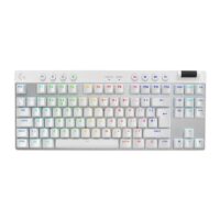 Teclado Mecánico Logitech G Pro X TKL (Switch GX Brown Tactile, LIGHTSPEED, Inglés, Blanco)
