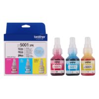 BOTELLA PACK 3 COLORES DE TINTA BROTHER BT5001 P/ DCPT220 / DCP-T300 / DCP-T310 / DCPT420W / DCP-T500W / DCP-T510W / DCP-T710W / DCPT720DW (5000 PÁG)