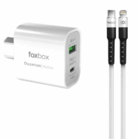 Cargador Foxbox Quantum 20watts  Usb-c A Usb-c Blanco