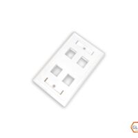 FACE PLATE GLC 4 PUERTOS CAT 5E/6