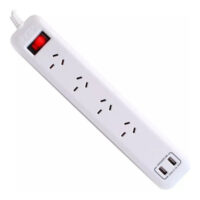 ZAPATILLA 4 TOMAS+2 USB 2.4A TRV CABLE 1.5M BLANCA