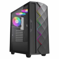 Gabinete Gamemax Diamond CP BK 4*FAN ARGB ATX
