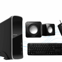 Kit de Teclado, Mouse, Parlante y Lector de Tarjetas Kelix Slim LC727-08A Fuente 500W