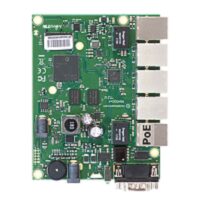 RouterBOARD 450Gx4 with four core 716MHz Atheros CPU, 1 GB RAM, 5 Gigabit LAN ports, PoE OUT on port #5, RouterOS L5 Mikrotik