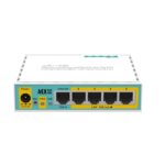 hEX PoE lite with 650MHz CPU, 64MB RAM, 5xLAN (four with PoE out), USB, RouterOS L4, plastic case and PSU Mikrotik