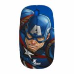 Mouse Xtech Xtm-D340ca Marvel Avengers Capitán América  Flat  Wireless 24GHZ (Xtm-d340ca)