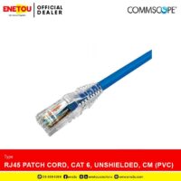 Cable Patch Cord Ethernet Cat 6 UTP, cubierta CM, color azul, 2,44 m.