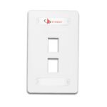 Placas frontales (faceplate) de 2 puertos blanca Siemon