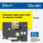 ACC.BROTHER CINTA NEGRO EN AMARILLO 36MM - 8MTS