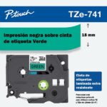 ACC.BROTHER CINTA NEGRO EN VERDE 18MM - 8MTS