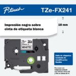 ACC.BROTHER CINTA NEGRO EN BLANCO 18MM - 8MTS FLEX