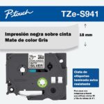 ACC.BROTHER CINTA NEGRO EN PLATA 18MM - 8MTS