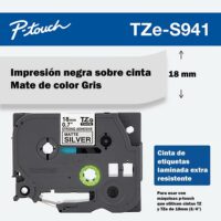 ACC.BROTHER CINTA NEGRO EN PLATA 18MM - 8MTS