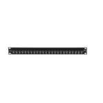 Copper, Patch Panel, UMAX, Preloaded, UTP, Category 6, 24 Port, Flat, 1U, Black, Detached Wire Manager