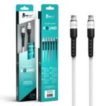 CABLE FOXBOX ROUND PRO TYPE-C A TYPE-C  BLANCO 125M (7432)