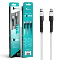 CABLE FOXBOX ROUND PRO TYPE-C A TYPE-C  BLANCO 125M (7432)