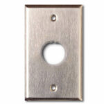 Placa de Pared Reforzada Siemon XFP-S-02-SS de 2 Puertos, Acero Inoxidable, Para Uso Industrial, Color Plateado