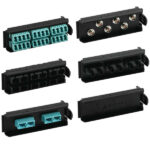 Placa Acopladora LightVerse, 6 Conectores Dúplex LC/UPC "Shuttered", Acepta hasta 12 fibras Multimodo 0M3 y OM4