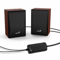 PARLANTES GENIUS SP-HF 380BT WOOD USB/BLUETHOOTH