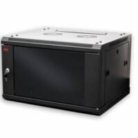 MURAL SOHO 6U - 500 mm - 19" Pta. Crist./4soportes  DESARMADOS