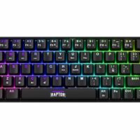 Teclado Raptor Fireclaw M68 Mecanico Retroiluminado Switch Red Outemu (7374)