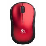 Mouse Logitech Inalámbrico M185 Rojo