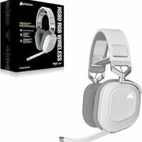 Auricular Corsair HS80 RGB Wireless Spatial Audio White