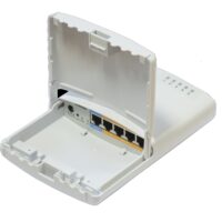PowerBOX with 650MHz CPU, 64MB RAM, 5xLAN (four with PoE out), RouterOS L4, outdoor case, PSU, PoE, mounting set Mikrotik