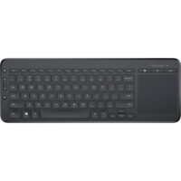 Teclado Microsoft All-in-One Media Keyboard N9Z-00004, Inalámbrico, USB, Negro (Español)
