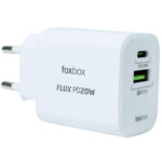Cargador FOXBOX FLUX 20W BLANCO CON CABLE PRISM TYPE C