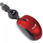 Mouse Genius Micro Traveler V2 Retractil Mini P/notebook Usb Rojo