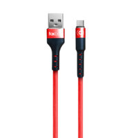 Cable FOXBOX ROUND PRO LIGHTNING A TYPE-C  ROJO 125M (7474)