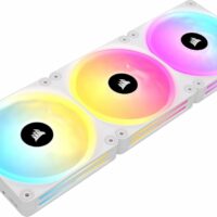 Fan Cooler Corsair iCUE LINK QX120 RGB 120mm Magnetic Dome White Pack x3 (7985)