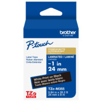 CINTA P/ROTU BROTHER TZE355 24MM BLANCO/NEGRO