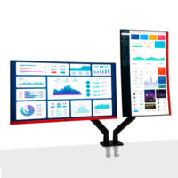 Soporte Doble Teros TE-7114 p/ Monitores de 22' a 32"