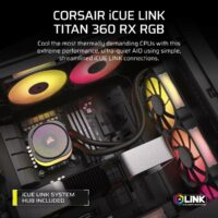 Water Cooling Corsair iCUE LINK TITAN 360 RX LCD 3x CPU Cooler 360mm Black (2956)